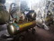 Máy nén khí kiểu vòng piston công nghiệp cho động cơ phun cát 0,75kw / 1hp