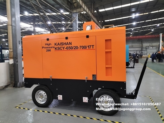 KSCY-650/20-700/17 18m3/Min 650CFM 20bar 17bar Máy ép khí quay di động Máy nén không khí Máy nén